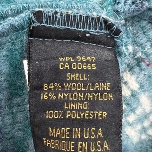 Eddie Bauer Vintage Blanket Wool Barn Toggle Shawl Collar Coat Size M petite - Picture 5 of 5